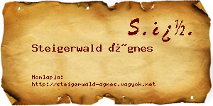 Steigerwald Ágnes névjegykártya